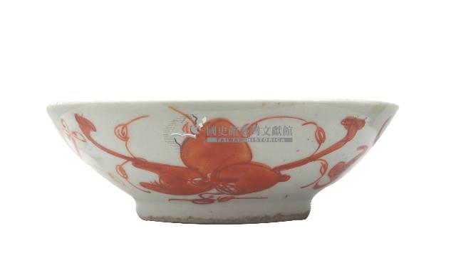 紅彩螃蟹紋碗藏品圖，第2張