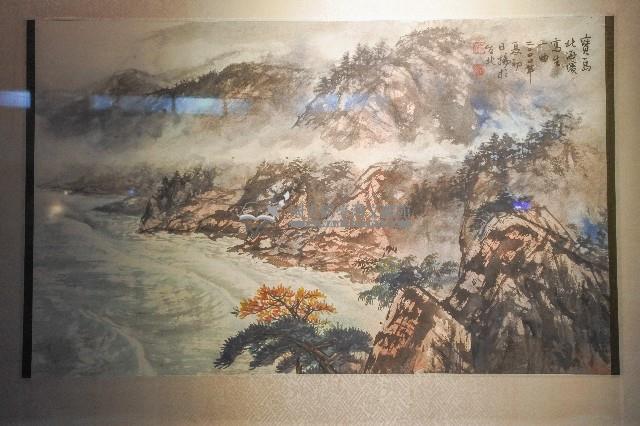 2000年黃昭雄彩繪寶島北海濱寫生一曲之山水畫作藏品圖，第2張