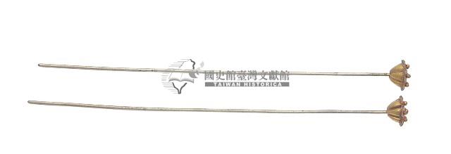 金屬製蓮藕型髮釵藏品圖，第2張