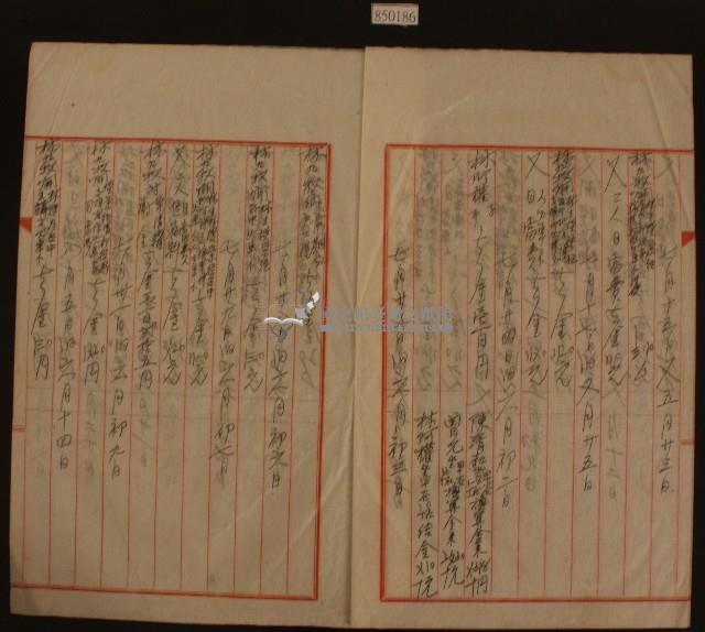 五月卄三日至八月五日林九牧收支簿內頁藏品圖，第2張