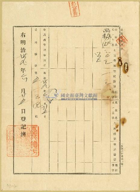 明治年間昌和契字及文件藏品圖，第2張