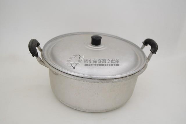 雙耳塑膠提把帶蓋鋁製深鍋藏品圖，第2張
