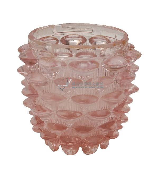 淡粉色鼓釘透明玻璃罐藏品圖，第2張