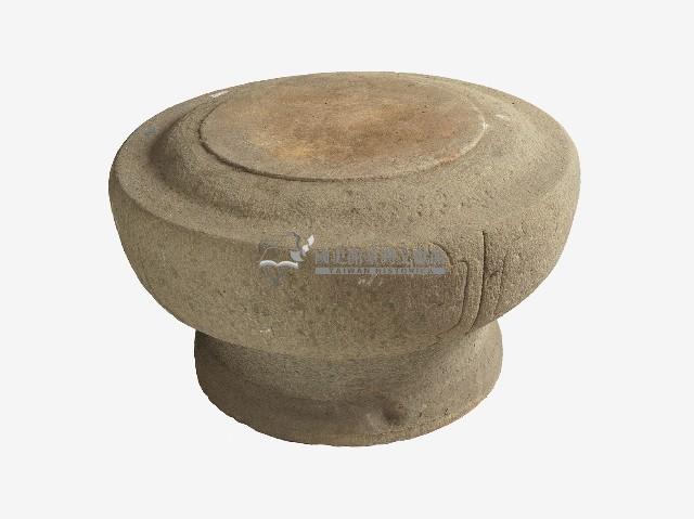 扁圓型石珠 一對藏品圖，第1張