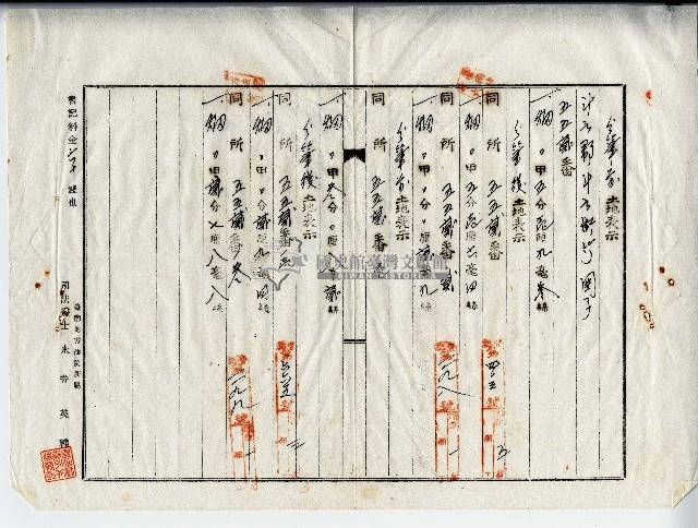 昭和十三年張晉平土地分筆登記申請書副本藏品圖，第2張
