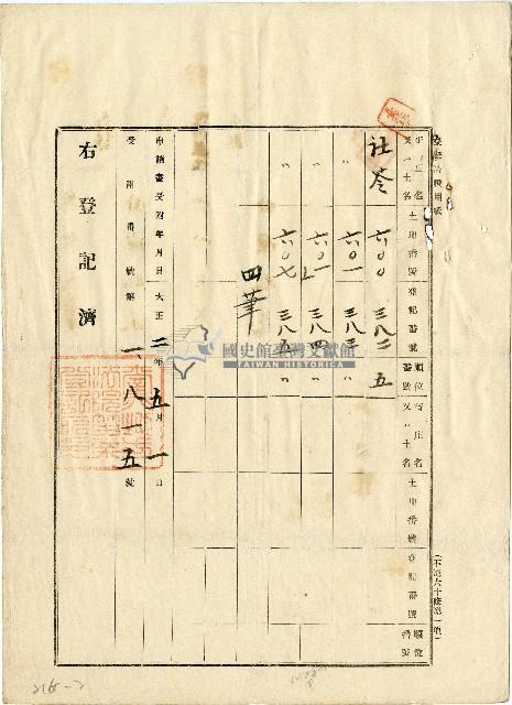 大正二年張阿海立杜賣盡根字藏品圖，第2張