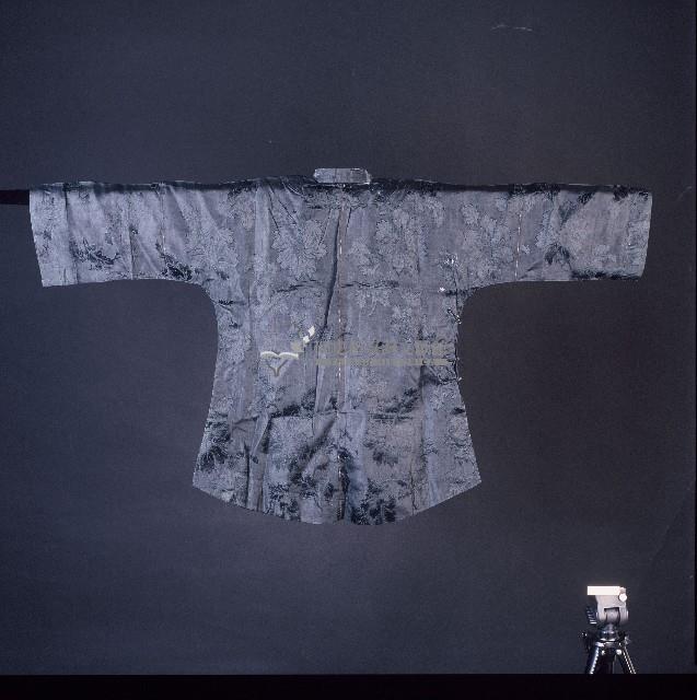 黑色緞面長衫藏品圖，第2張