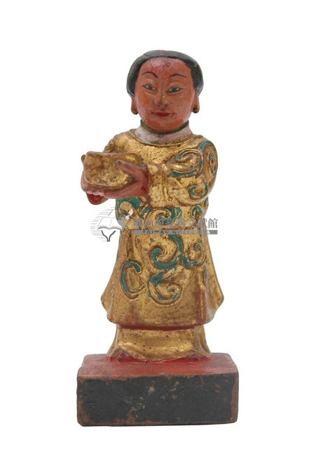 木雕臨水夫人配侍像藏品圖，第2張