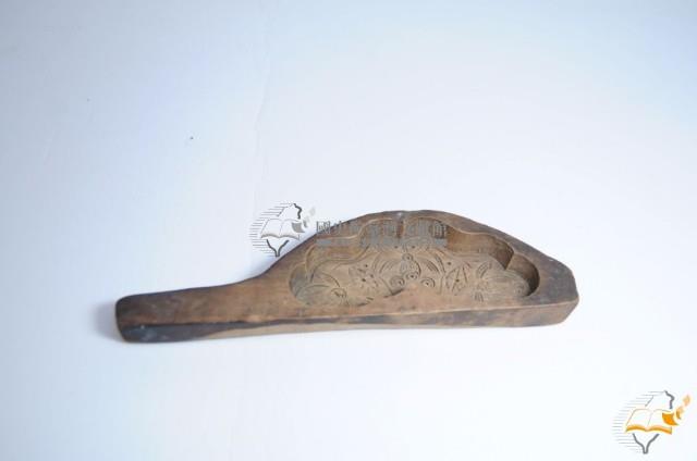 木胎荷花紋製糕模具藏品圖，第2張