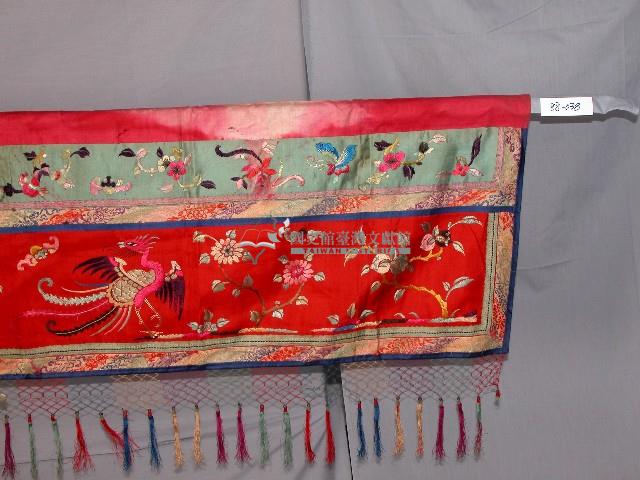 紅色吉祥繡樣床簾藏品圖，第2張