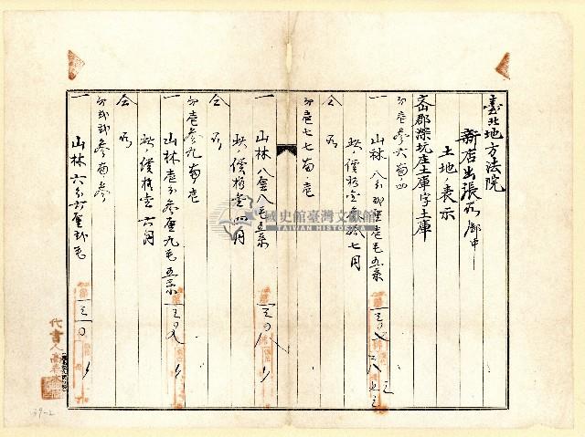 大正十二年葉蕃薯土地共有權相續登記申請書藏品圖，第2張
