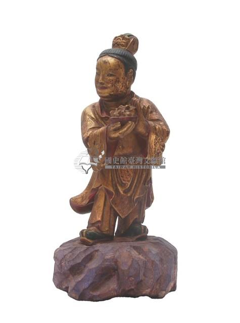 木雕招財進寶像藏品圖，第2張