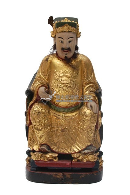 木雕財神像藏品圖，第2張
