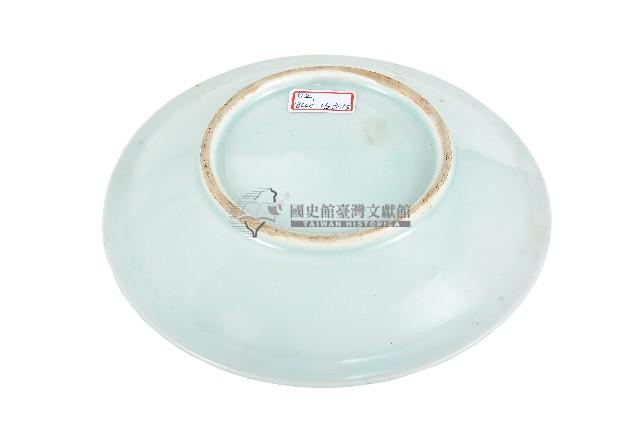 青花日本武士帽盔紋青白瓷盤藏品圖，第2張