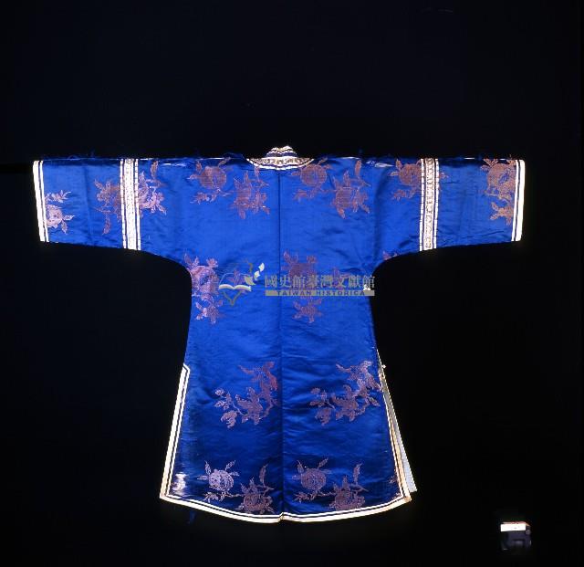 藍色緞面金紋婦女衫藏品圖，第2張