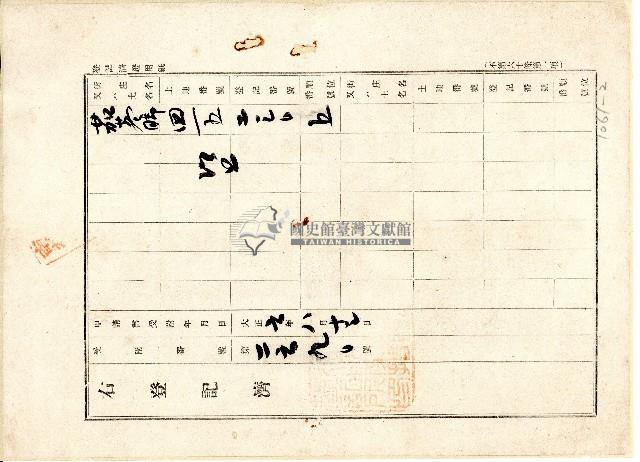 大正六年北投堡月眉庄張興業主權相續登記申請書藏品圖，第2張