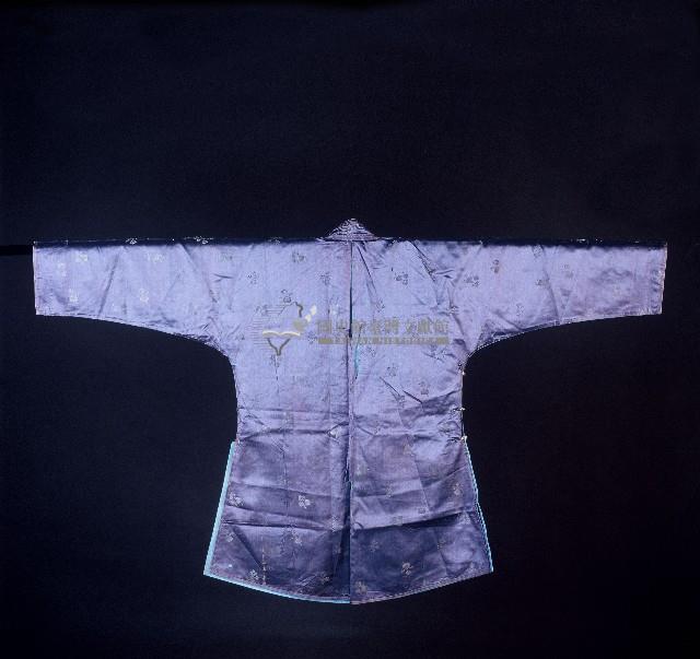 藍色緞面長衫藏品圖，第2張