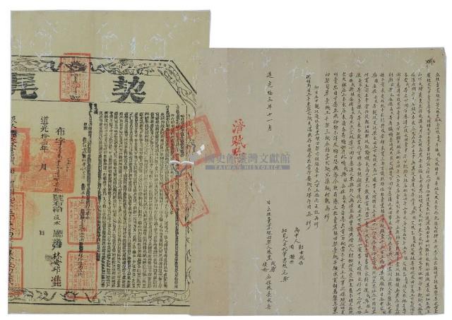 道光十三年林豐成等二人立杜賣盡根田契藏品圖，第2張