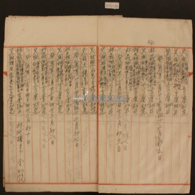 癸酉年十二月十九日至癸酉年一月卄四日林九牧收支簿內頁藏品圖，第2張