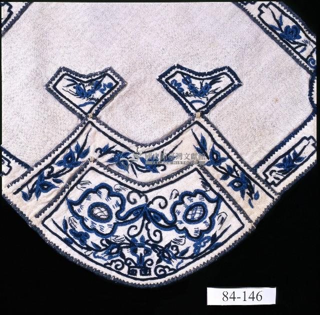 吉祥繡扇菱形附雙屏層口袋肚兜藏品圖，第2張