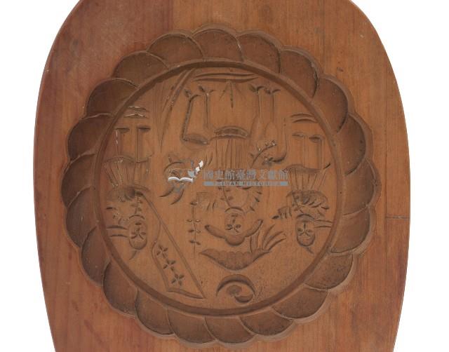 木製出巡人物紋橢圓形製粿模具藏品圖，第2張
