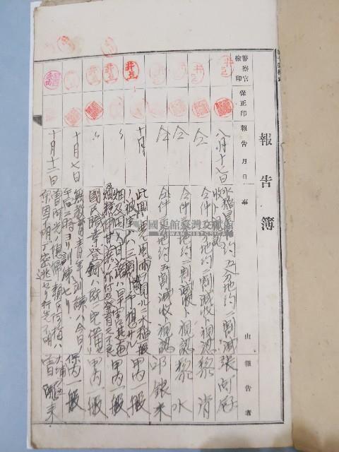 昭和十六年苗栗郡山腳第六保第七甲報告簿藏品圖，第2張