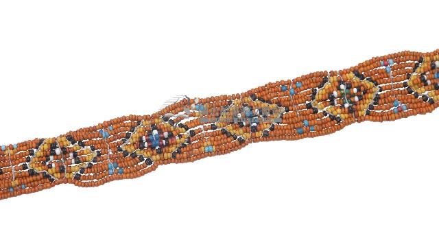 排灣族串珠菱格紋胸飾藏品圖，第2張