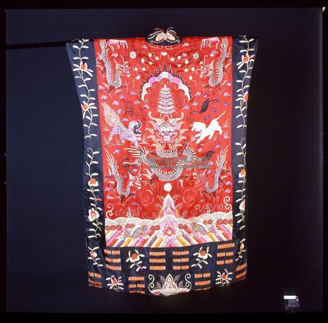 深藍色龍虎繡樣絳衣藏品圖，第2張