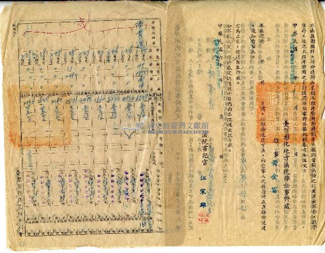 中華民國六十一年五月陳書道彰化地方法院非訟事件裁定藏品圖，第2張