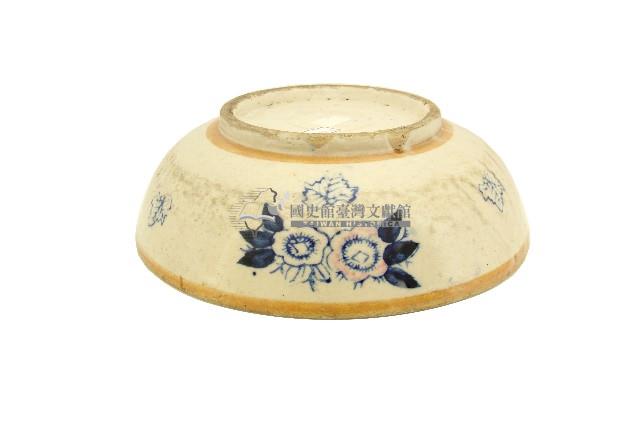 青花紅彩印花折枝花卉紋大碗藏品圖，第2張