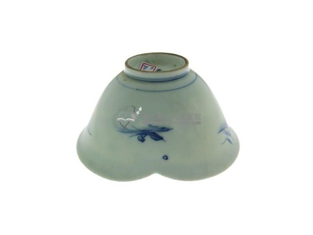 青花題詩寫意山水人物紋花口碗（多組）藏品圖，第2張