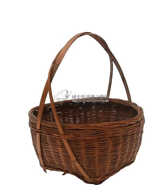 雙編織提把竹編深腹提籃藏品圖，第2張