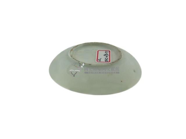 彩繪題詩花草洞石紋瓷碟藏品圖，第2張