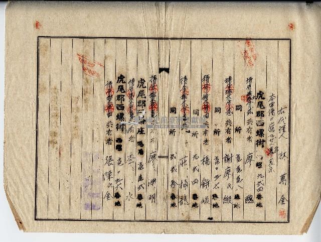 昭和七年廖容等八人地目變更登記申請書藏品圖，第2張