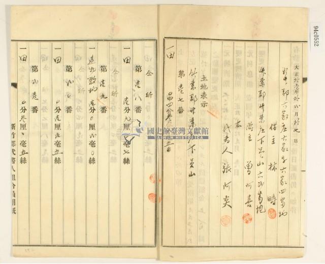 大正十一年十二月十七日林疇胎權變更証書藏品圖，第2張