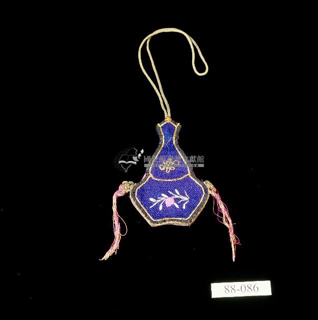 鳥雀圖樣葫蘆刺繡袋藏品圖，第2張