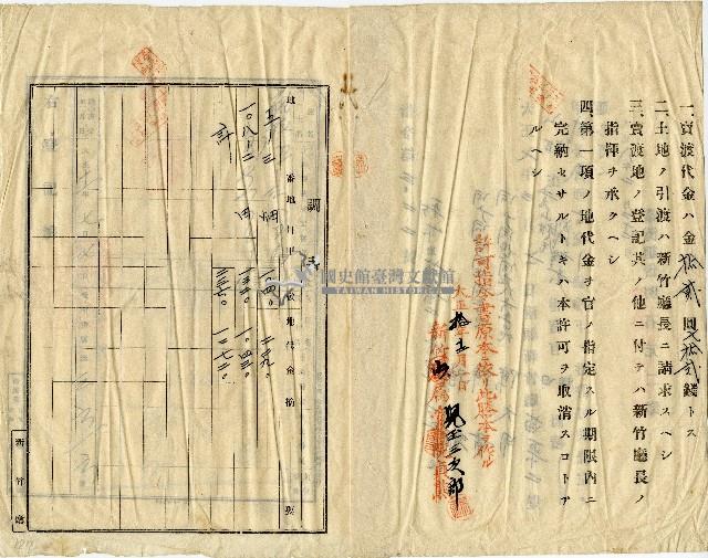 陳瑚等官有原野豫約賣渡願藏品圖，第2張