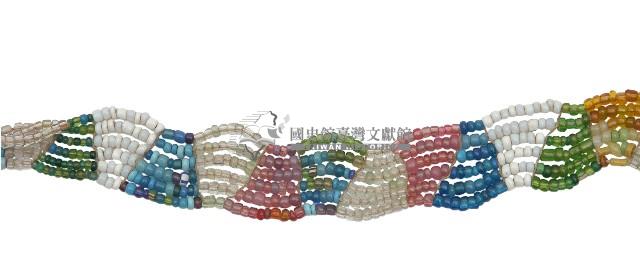 排灣族多彩串珠項鍊藏品圖，第2張
