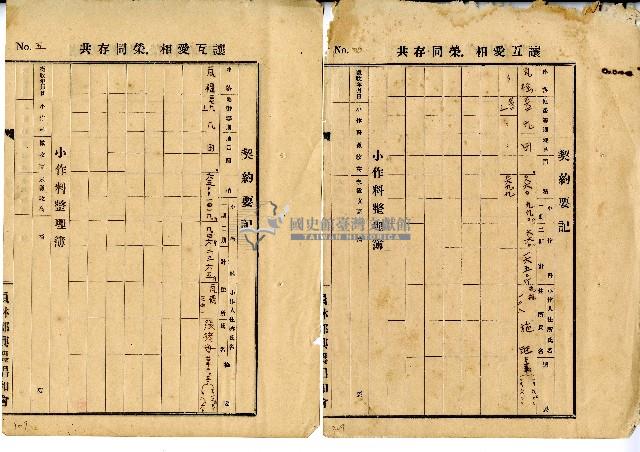 昭和四年陳奇灶家族土地賃貸借契約書□藏品圖，第2張