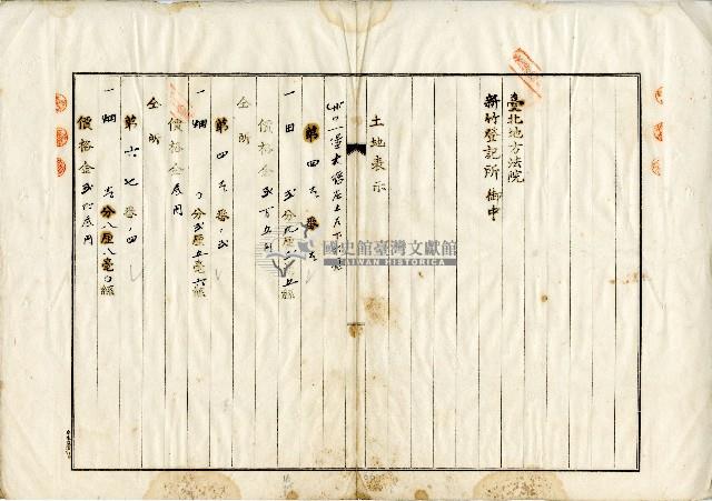 大正五年徐乞食等業主權相續登記申請書藏品圖，第2張