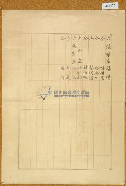 明治三十九年共業土地臺帳謄本藏品圖，第2張