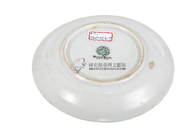 彩繪覆蓮印花雙花卉紋白地瓷盤藏品圖，第2張