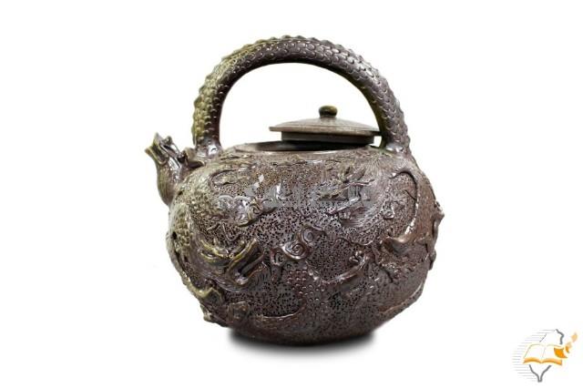 陶製貼飾龍紋提梁壺藏品圖，第2張
