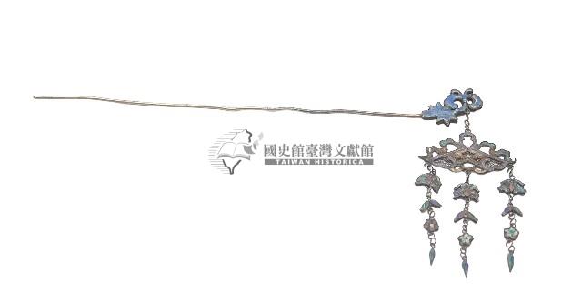 金屬製花草圖形髮釵藏品圖，第2張