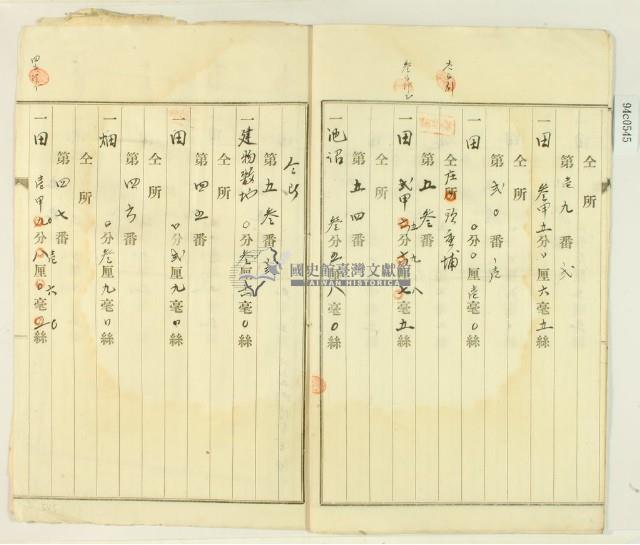 大正年間林疇持分胎借字藏品圖，第12張