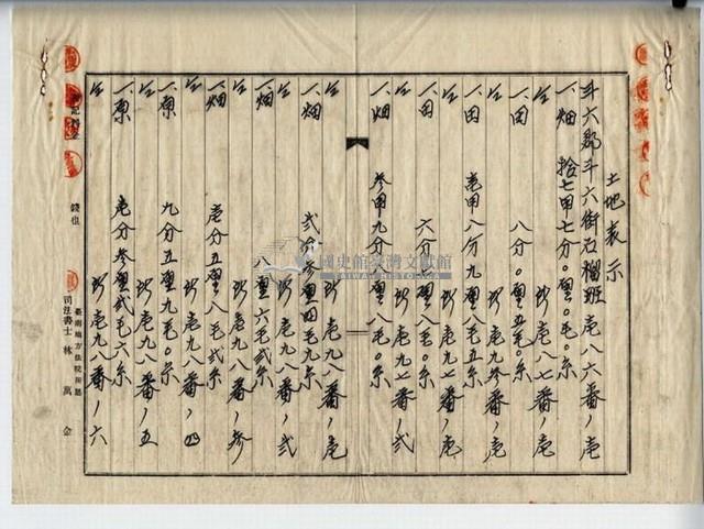 昭和十四年廖史豪等五人土地賣買契約書藏品圖，第12張