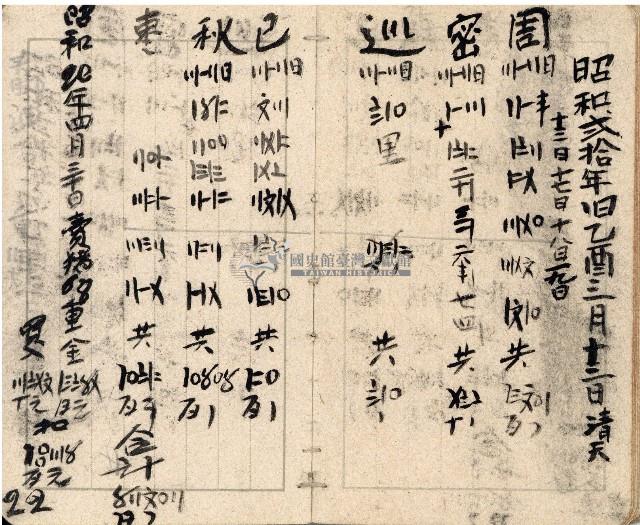 昭和十九年王殷鑑帳簿藏品圖，第22張