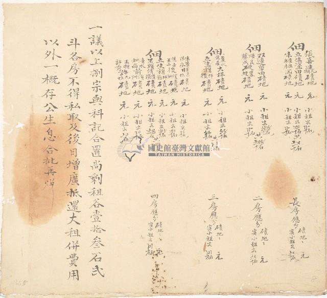 同治十四年林氏等人立鬮書藏品圖，第6張