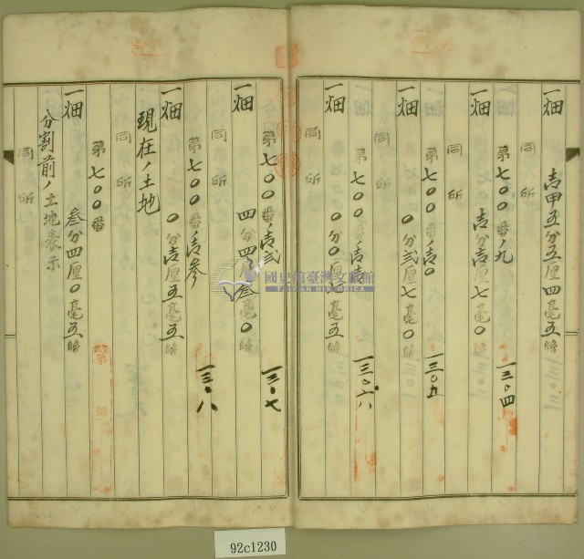 大正十四年范洪漢等土地分筆登記申請書藏品圖，第6張