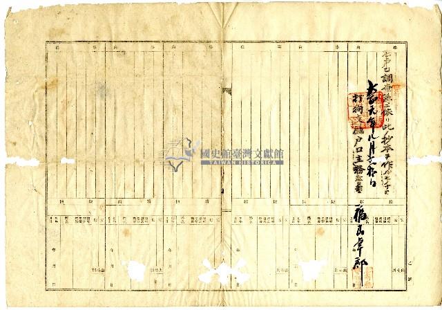 大正元年林查某向黃長借貸所立之委任書狀藏品圖，第6張
